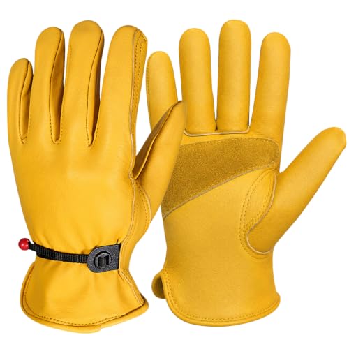 Cowhide Work Gloves Reinforced Palm