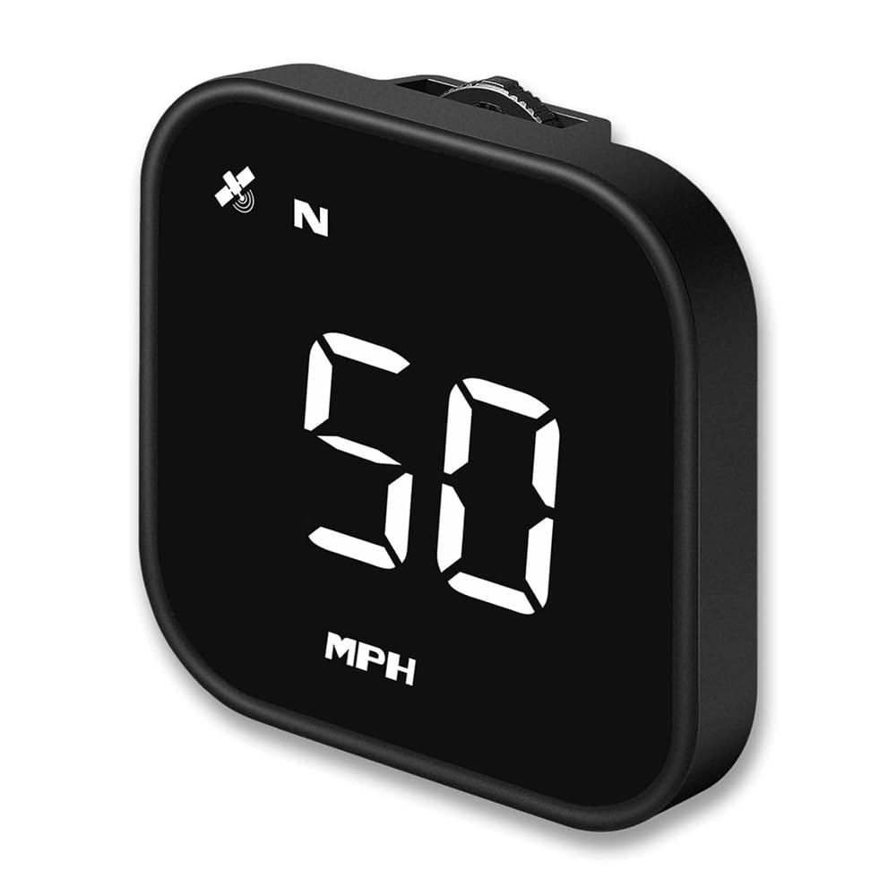 G4S Digital GPS Speedometer, Car HUD Heads Up Display with Digital Speed in MPH KPH, Overspeed Alarm Trip Meter, Driver Fatigue Reminder, Multifunction Speedometer Universal for All Vehicle (White)