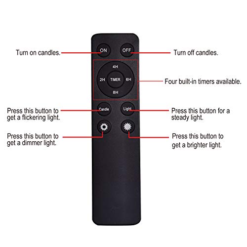 Image of CANDLE CHOICE Large Waterproof Outdoor Battery Operated Flameless Candles with Remote Timer Realistic Flickering Plastic Electric LED Pillars for Lantern Garden Yard Halloween Christmas 4x8 2 Pack