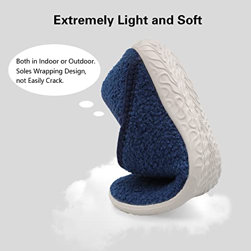 Image of Spesoul Fuzzy House Slippers for Women Men Indoor Closed Back Lightweight Cozy Faux Furry Lining Barefoot House Shoes Slipper Socks for Bedroom Home Office Yoga Outdoor Walking Shoes