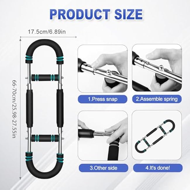 Twister Arm Trainer, 2025 New Chest Clip Muscle Exerciser for Men, Adjustable Chest Workout Bar, Chest Expander Workout Equipment for Gym Home Fitness