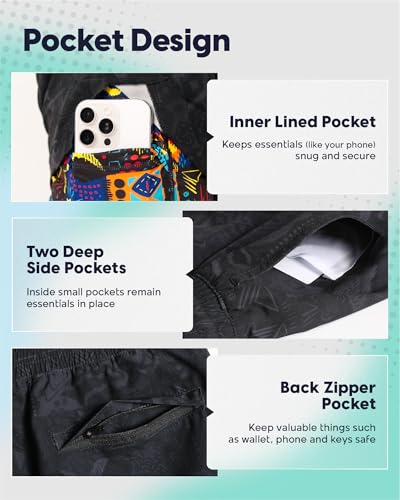 Image of maamgic Mens Workout Shorts 2 in 1 Stretch 5 inch / 7 inch Gym Shorts Running Shorts with Compression Liner Zip Pocket