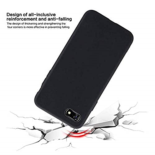 Image of Mobile Back Cover Case for Oppo A1K (Silicone Case|CameraProtection|Black SC1510)