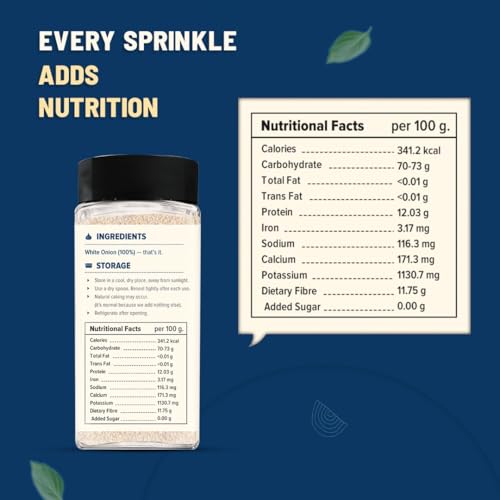 Image of Food & Faith White Onion Powder | Natural Dehydrated Pyaz Powder | No Preservatives, No Additives | Ready-to-Use Cooking Seasoning for Indian Dishes | 55g Jar