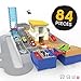Driven by Battat – Collapsible Racetrack Playset 84 Pcs – 6 Mini Cars Including Race Car, Monster Truck – Connectible Tracks & More Accessories – Car Toy Gift for Boys & Girls Age 3+
