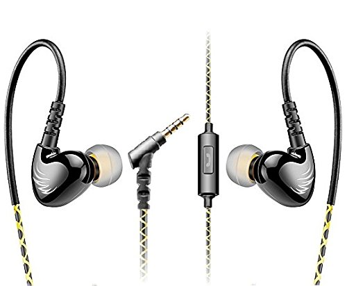 XRONG Sports Headphones Audio Headphones in-Ear with Ear Buds Mic/Controller for iPhone iPod iPad MP3 Players Samsung Nokia Mobile Phone