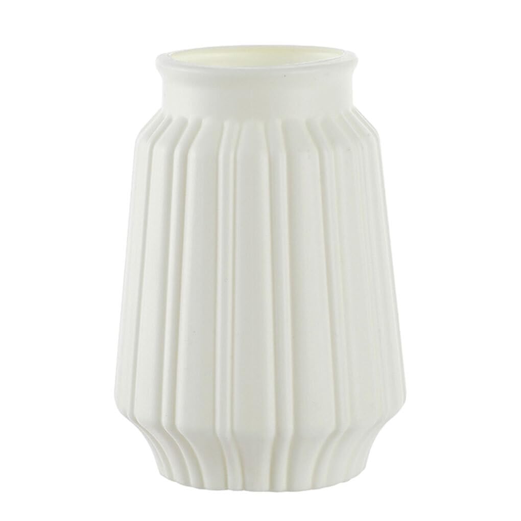 Zanthicia Functional And Stylish Vase Unique Addition To Living Room PE Ornaments For Living Room Modern Vases For Flowers Decor, White
