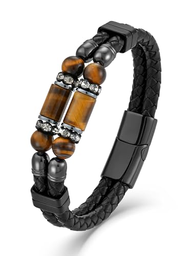 Pulsera de Cuero Turquesa para Hombre miniatura 1