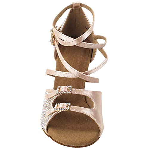 Very Fine Women's Ballroom Dance Shoes Tango Wedding Salsa Shoes S1004CCEB Comfortable Dance Shoes 2.5" [Bundle of 5]3