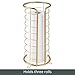 mDesign Metal Toilet Paper Holder Stand - Storage Reserve for 3 Rolls of Toilet Tissue - Freestanding Stylish Bathroom Floor Paper Stand - Omni Collection - Soft Brass