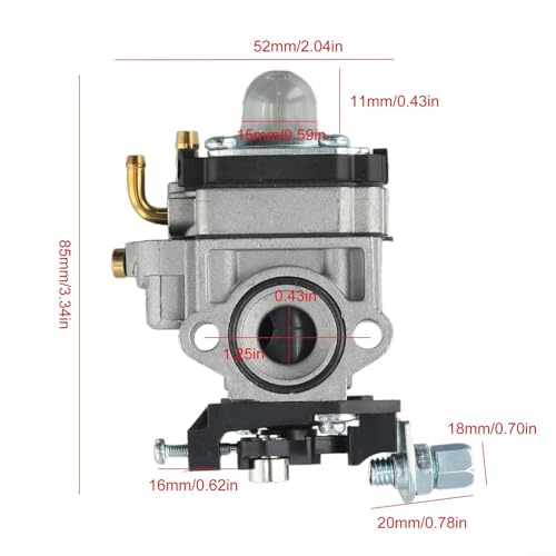 Carburateur 22cc 26cc 33cc 34cc 36cc, 11mm Pièce de rechange pour carburateur pour taille-haie, débroussailleuse, tronçonneuse Carburateur Moteur de tondeuse à gazon Pièce de rechange pour carburateur – vue 8