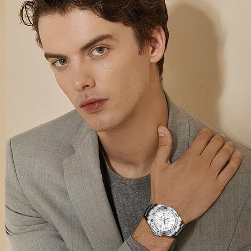 Image of LIGE Fashion Watches for Men Stainless Steel Business Dress Watch Waterproof Analog Quartz Watch with Luminous Date Display Manl Wrist Watch