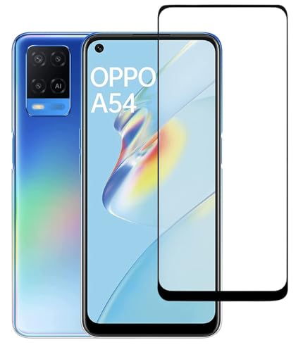 Image of HD Tempered Glass Screen Protector Compatible For Oppo A53, oppo A54 With Edge To Edge Coverage And Easy Installation Kit
