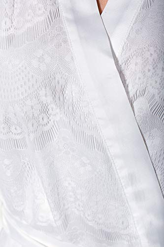 Image of Turquaz Women's Silky Satin Kimono Robes for Bridesmaids, Bride, Short Loungewear, Lingerie Dressing Gown Silk Like VS Robe
