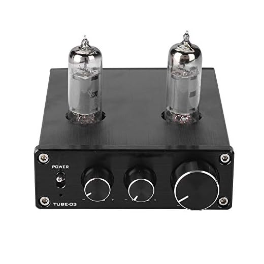 VBESTLIFE Amplificatore Valvolare Anti-Interferenza Tube Preamplificatore HiFi Heavy Bass & Fine Music Stereo Tube Amplifier Preamplifier per Audio(Nero)