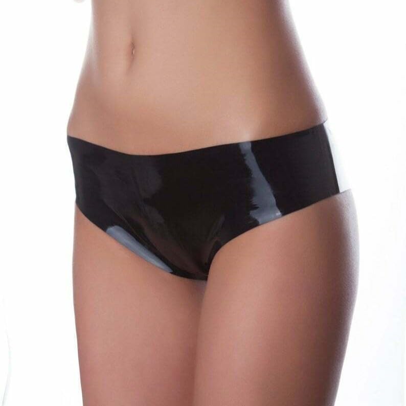 Latex Gummi Rubber Briefs Black Classic Lingerie Panties 0.4mm