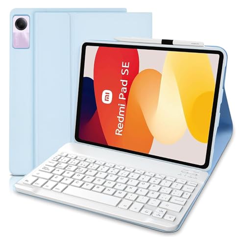 COEZFE Funda con Teclado para Xiaomi Redmi Pad SE 11”, Español Ñ Teclado Bluetooth Magnético...