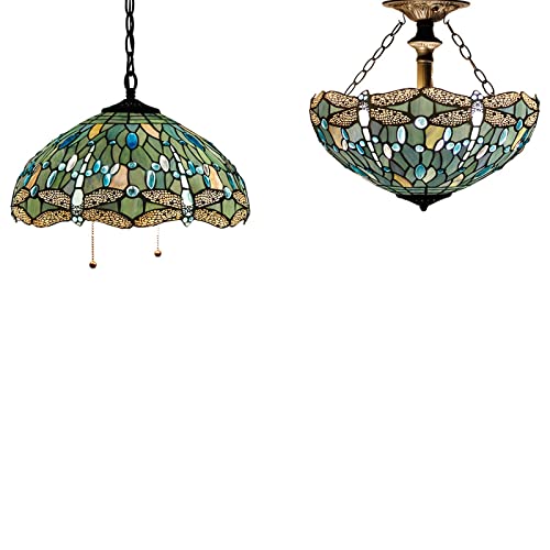 Image of WERFACTORY Tiffany Lamp Series Stained Glass Style Lampshade Decorative Living Room Bedroom