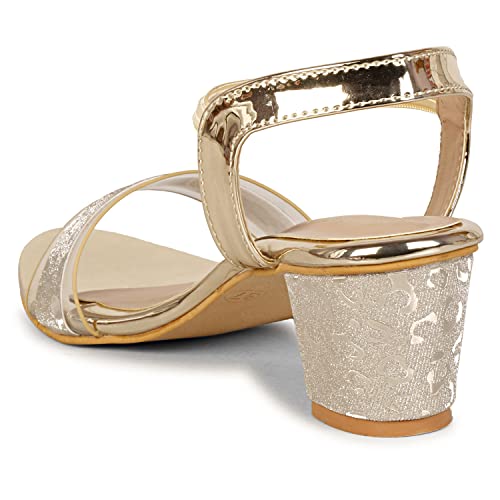 Image of Smart & Sleek Transparent Block Heels Sandals for Women & Girls-AB55