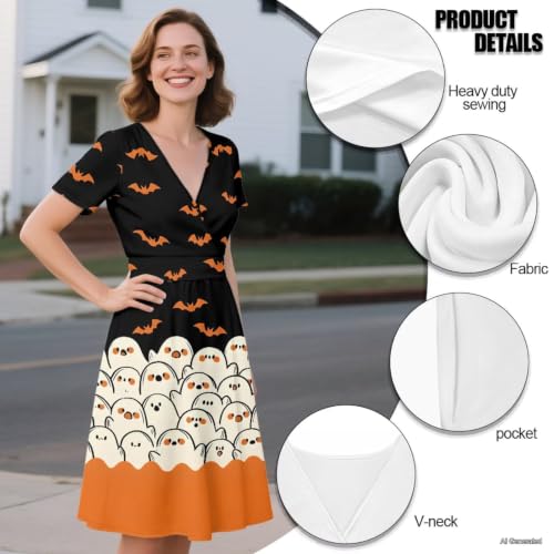 Image of Women's Summer Dresses Short Sleeve Formal Dresses with Pockets | Lightweight Quick‑Dry Soft Comfortable 2026 Fashion Dresses Loose Plus‑Size High‑Waisted