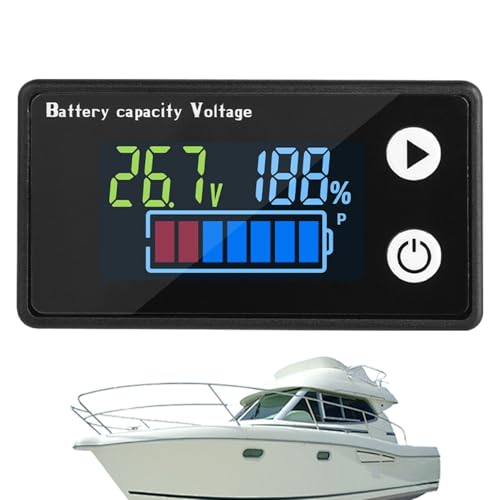 Fonney RV �o�b�e���[���j�^�[�A���^�o�b�e���[���j�^�[�u�U�[,�o�b�e���[�p�|�[�^�u���d���v - �o�b�e���[�d���C���W�P�[�^�[�A�h��LED�J���[�X�N���[���ԗp�o�b�e���[�e�ʃe�X�^�[