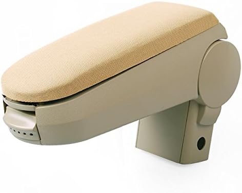 99Parts Beige Cloth Padding Center Console Armrest Storage Box Fit for 1999-2004 VW Golf Jetta GTI MK4