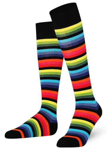 Image of Mysocks Unisex Extra Fine Combed Cotton Rainbow Socks | Seamless Toe | Reflect Your Style | Make Your Steps Enjoyable