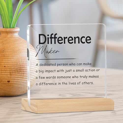 Image of Giftplease Mentor Plaque with Wooden Stand Personalized Gift for Mentor, Coach, Teacher, Appreciation Keepsake, Clear Desk Decor, Inspirational Thank You Gift, Office Table Display MP 77
