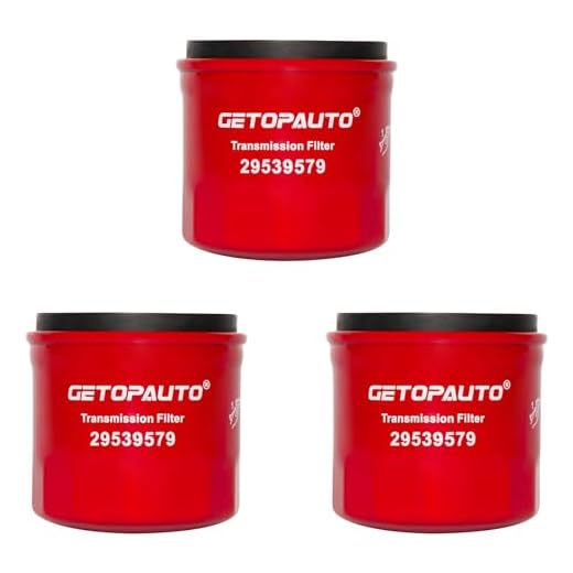 GETOPAUTO 29539579 Transmission Filter Compatible With Allison 1000 2000 2400 Transmissions, 6.6L Duramax Diesel Engine, 01-19 Chevy Silverado/GMC Sierra 2500HD Replaces P550606,57701,TF950(set of 3)