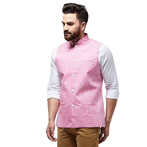 Image of SOJANYA (Since 1958 Men's Cotton Linen Blend Waist Coat