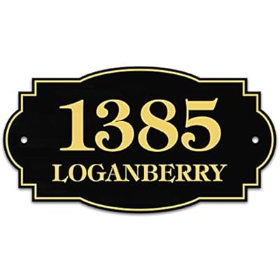House Address Sign, House Address Plaque, Indoor/Outdoor Use, 7x12 Inch, 22 Colors, Reflective Option, USA Made by My Sign Center (Victorian)