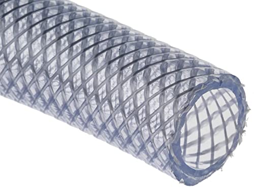 25mm ID 5 Metre Length Clear Braided PVC Hose with Synthetic Reinforcement