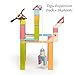Tegu 22 Piece Magnetic Wooden Building Block Toy Set Expansion Pack Medium Tints (Girl-Boy Educational STEM Gift For Ages 1, 2, 3, 4, 5, 6+ Years Old)