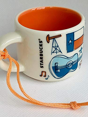 Starbucks Texas Been There Series Across The Globe Collection Ornament Ceramic Coffee Demitasse Mug, 2 Fl Oz #TOP16
