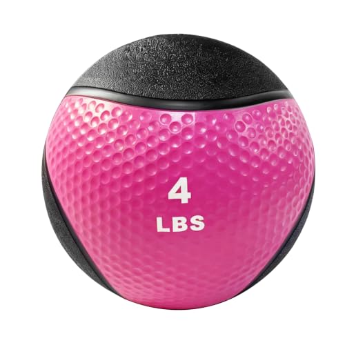 Fitvids Workout Exercise Fitness Weighted Medicine Ball, Wall Ball and Slam Ball​, Medicine Ball​, 4 Pounds