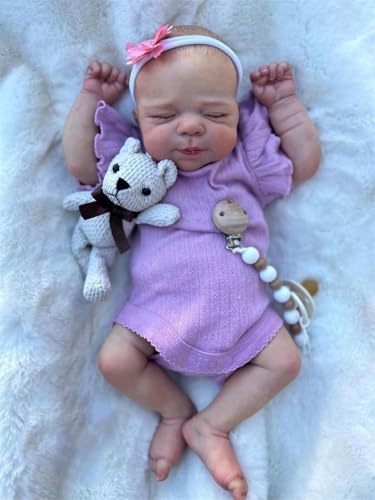 Zero Pam 18 inch Lifelike Twin Reborn Baby Dolls Girl, Realistic Silicone Newborn Baby Doll Twins with Soft Cuddle Cloth Body Full Vinyl Limbs Real Looking Babies Boy Dolls with Accessories