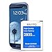 Galaxy S3 I9300 Battery, 2500mAh Wavypo Li-ion Replacement Battery for Samsung Galaxy S3 I9300, I9305 LTE, I535, T999, I747, L710, S3 Spare Battery [24 Month Warranty]