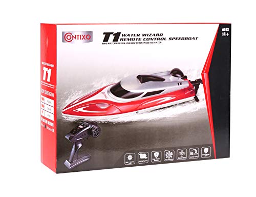 Contixo T1 Rc Boat – Remote Control Boat For Pools And Lakes, Fast Rc Boats For Adults And Kids With 15+ Mph Speed, 4 Channel 2.4 Ghz Remote Control, And Rechargeable 1100Mah Battery, Play 20 Min #TOP7