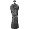 Craftsman Golf Skull Skeleton Black Golf Club Head Covers Headcover for Woods Driver and Hybrids Irons