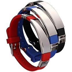 KQNM 3 Pcs Pulseras De Silicona，Ajustable Pulsera Silicona，Pulseras Elásticas De Silicona，Pulsera Deportiva，Juego De Pulseras Elásticas De Colores,Puede Ser Usado Tanto por Hombres como por Mujeres