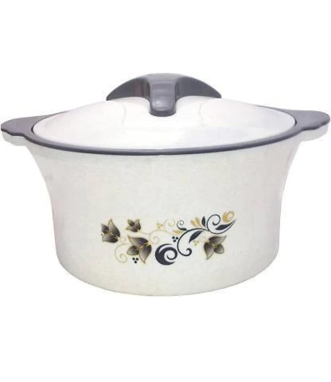 SILVESTER� Kitchen King 2000 Insulated Inner Stainless Steel Thermoware Casserole-Chapati Box, 2000 ml, White