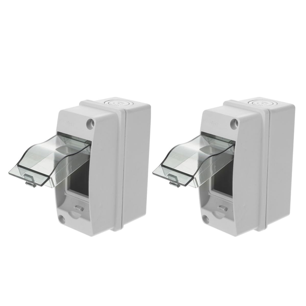Caja de distribución eléctrica para exteriores ibasenice, 2 unidades, con protección IP65, material ABS/PC impermeable y ventana transparente para monitoreo de interruptores automáticos, ideal para estaciones de energía miniatura 1