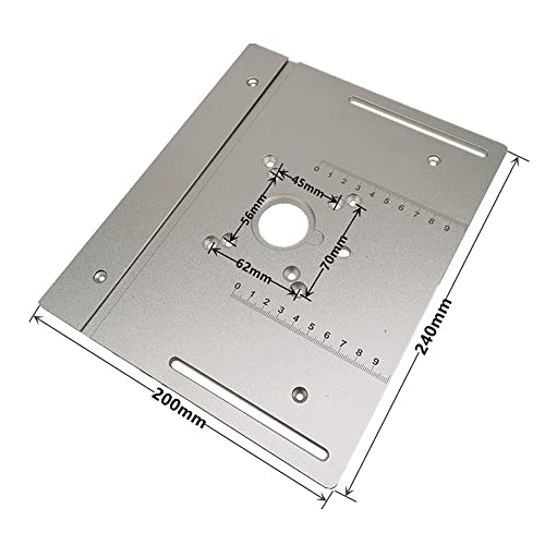 Plaque d'insertion pour table de routeur et machine à découper le bois sur banc de menuiserie