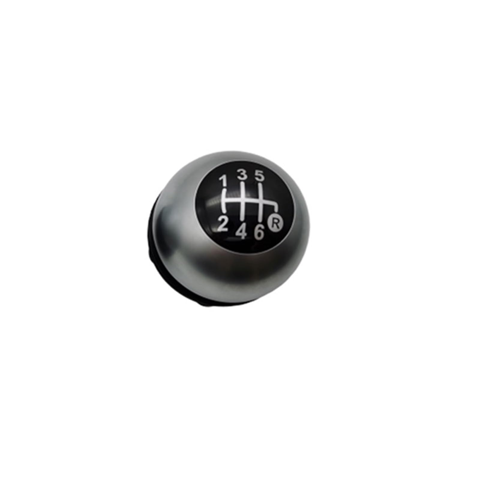 JSYALMSLW for Fiat 500 Sporty Gear Knob Black/Silver