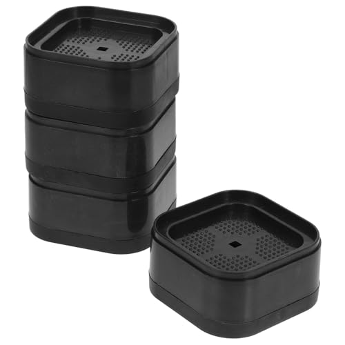 ERINGOGO 4pcs Black Washing Machine Pads Anti-Vibration Nonskid Pads for Washer Dryer Mat for Furniture Sturdy