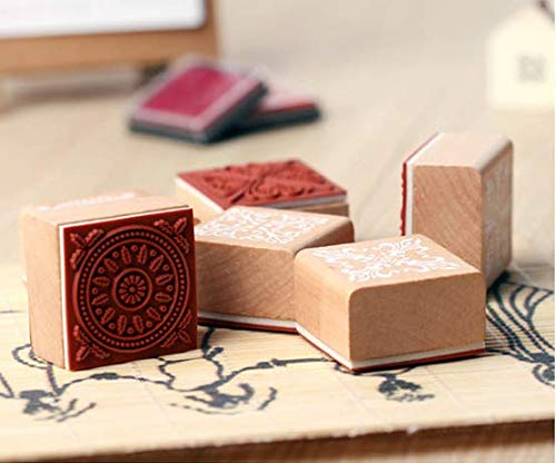 Rainbow Craft Finger Ink Pads Flower Stamps 24 DIY Colors for Rubber Stamp DIY Scrapbooking and Card Making Decoration (lace Pattern) steampunk buy now online