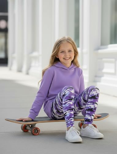Image of PATPAT Girls 2 Piece Outfits Long Sleeve Hoodie and Leggings Clothing Set Outfits for Girls 4-12Y Fall /Winter Outfits