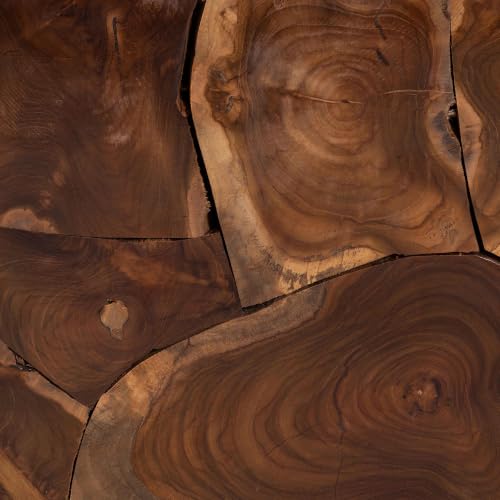 Image of Bali & pari Eldora Teak Wood Coffee Table | Handcrafted Live-Edge Accent Table