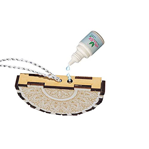Image of Car Air Freshener Auto Perfume Car Decor Accessory Wood Scent Essential Oil Aroma pendant for Car Mirror Hanging Car Interior Diffusers Exclusive gifts (1 pcs, SANDALWOOD-FRAGRANCE)