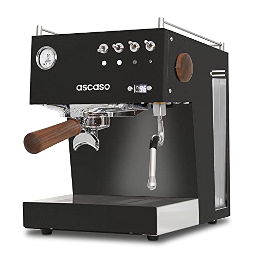 Ascaso Steel PID Programmable Espresso Machine w/Volumetric Controls, Single Thermoblock, 120V (SINGLE, BLACK)